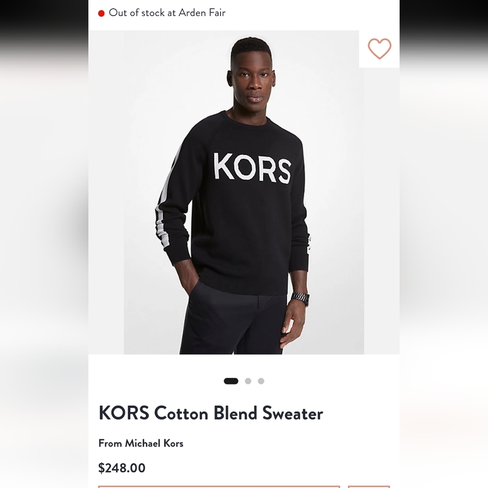 Michael Kors Black Crewneck Sweater